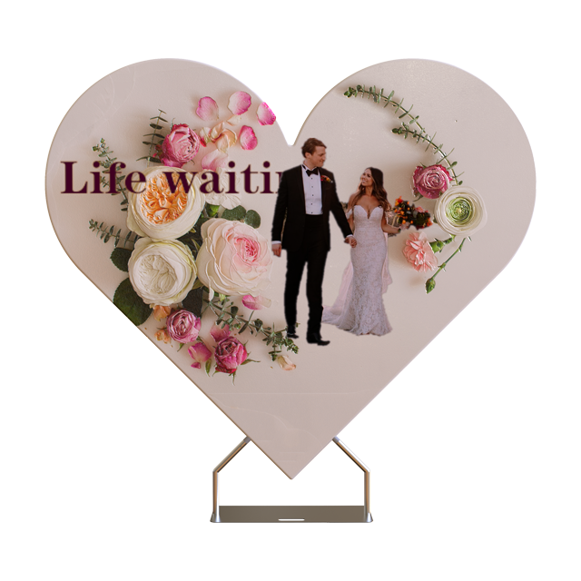 Wedding Heart Shape Tube Display Stands
