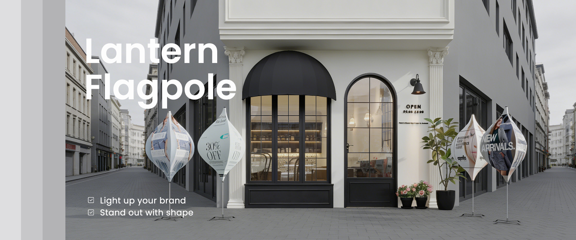 Lantern Banner Stand