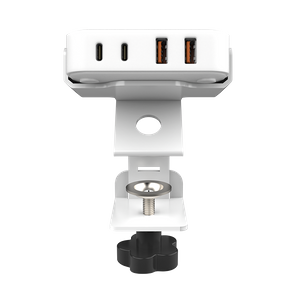 OT-SCAS-003 — 100W GaN Multi-Port Desk-Edge Charger (2× USB-C + 2× USB-A) — Ideal for Demo Counters & Booths