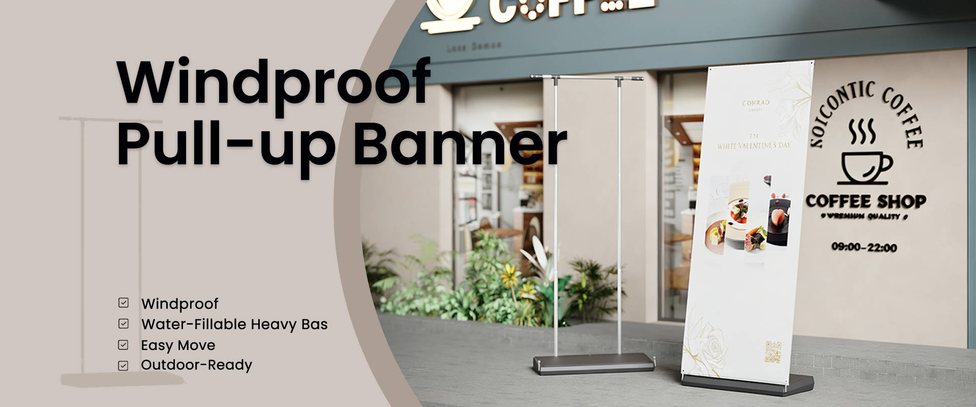 Windproof Pull Up Banner