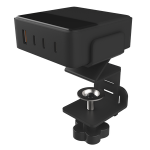 OT-SCAS-008 — 100W GaN Desk-Edge Clamp Charger — Perfect for Demo Counters & Hot-Desking