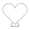 Wedding Heart Shape Tube Display Stands