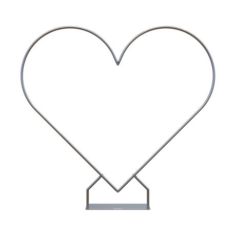 Wedding Heart Shape Tube Display Stands