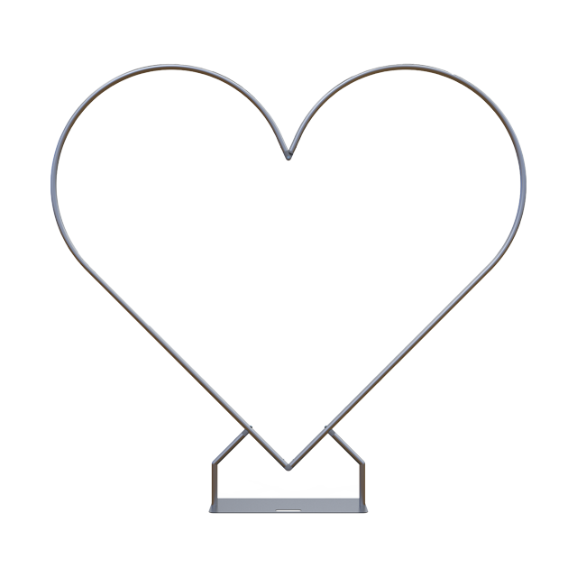 Wedding Heart Shape Tube Display Stands