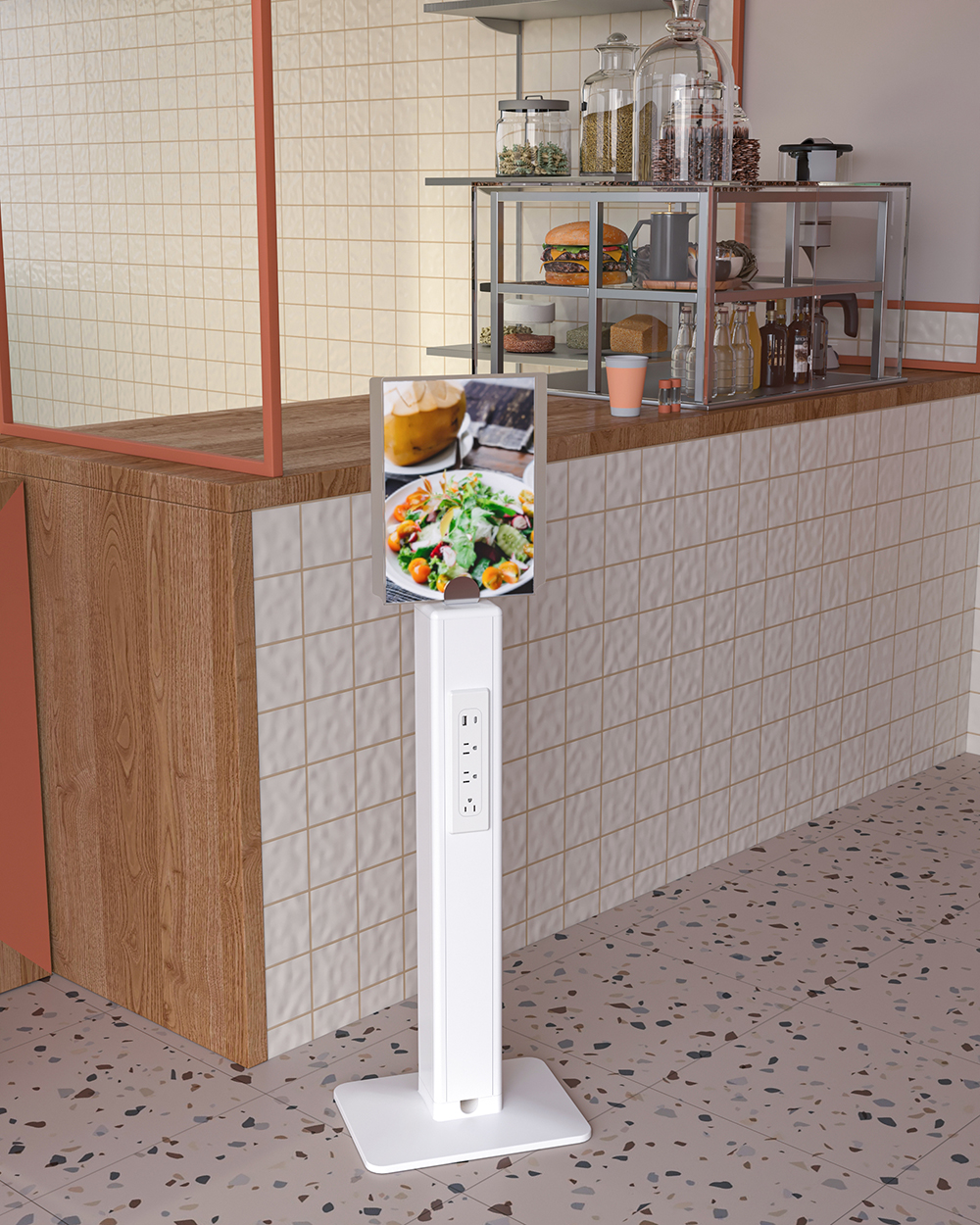 PBK-D power tower with NEMA American power outlets